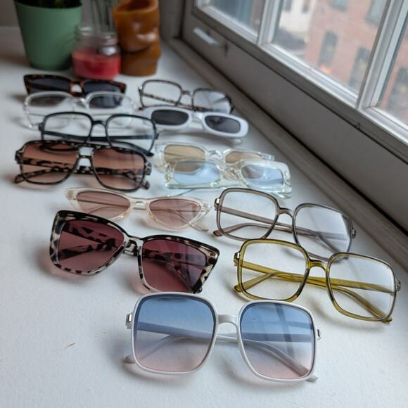 Retro Clear Square Sunglasses Baby Blue Pastel Shades Y2K Festival Chic Sunnies main image 5